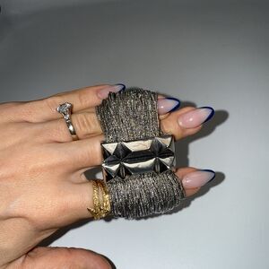 LISA FREEDE RACHEL Bracelet Silver Multi Chain Dramatic Rare Piece